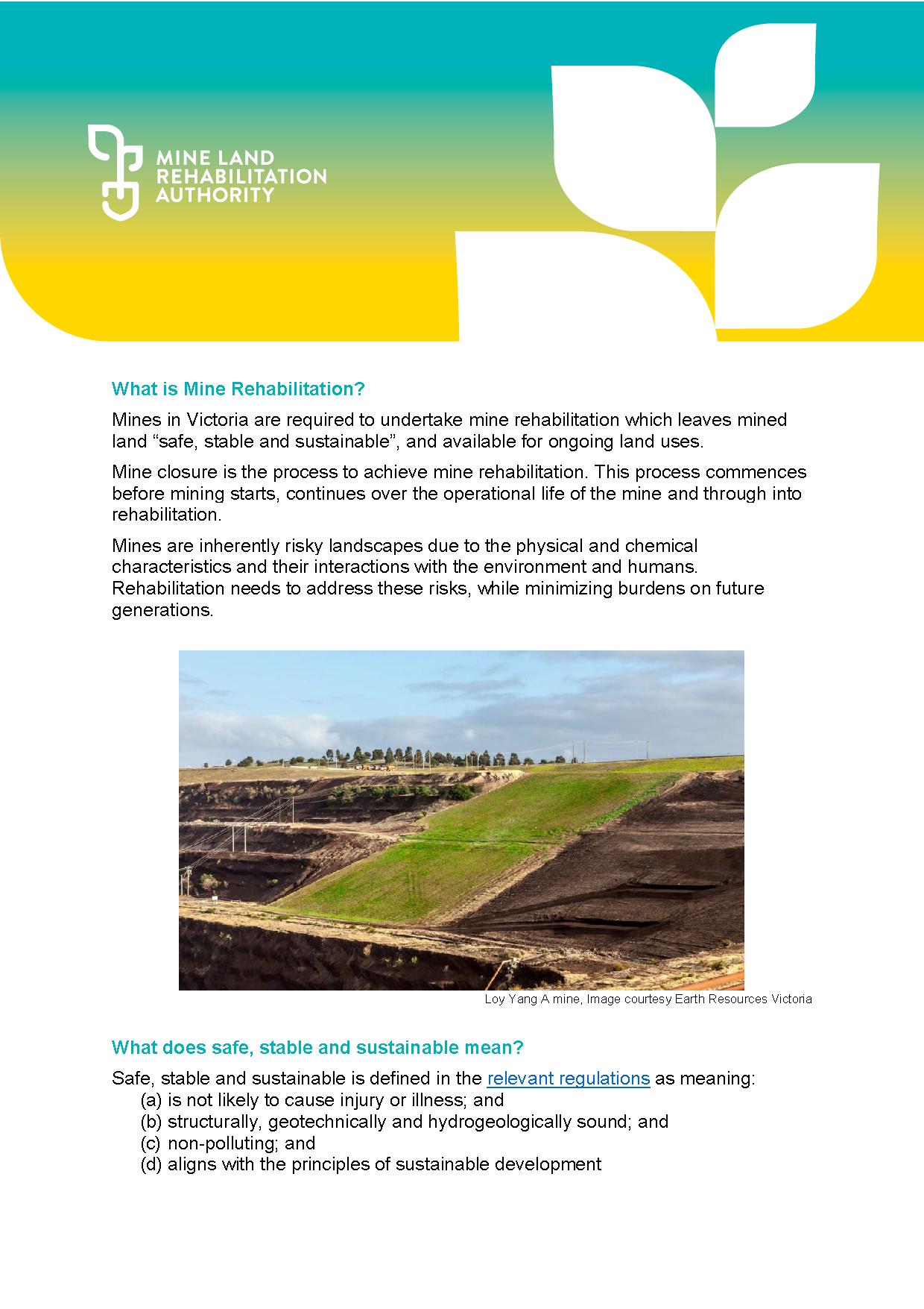 Fact Sheet 02 – What is Mine Rehabilitation?