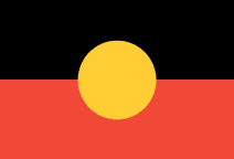 Australian Aboriginal Flag
The top half of the flag is black to symbolise Indigenous people. The red in the lower half stands for the earth and the colour of ochre, which has ceremonial significance. The circle of yellow in the centre of the flag represents the sun.