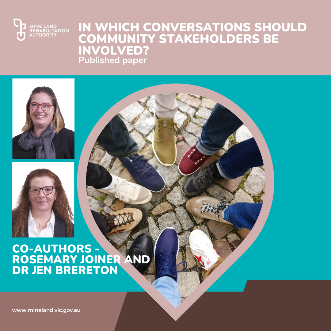 In which conversations should community stakeholders be involved?